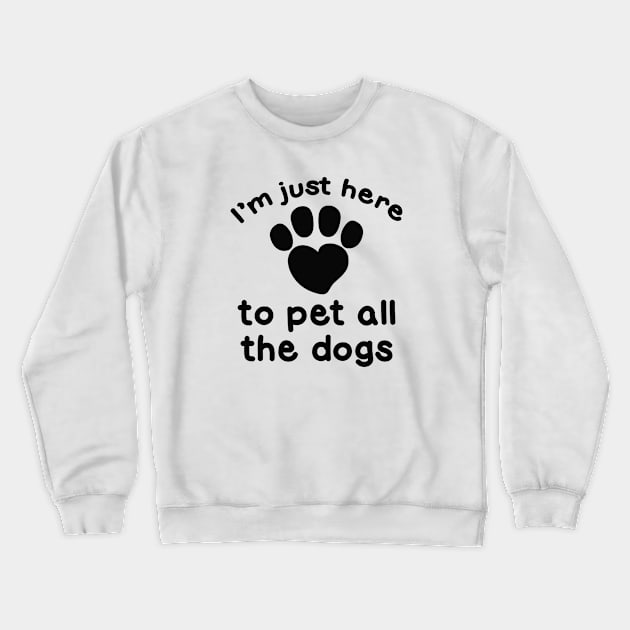 Pet All The Dogs Crewneck Sweatshirt by LuckyFoxDesigns